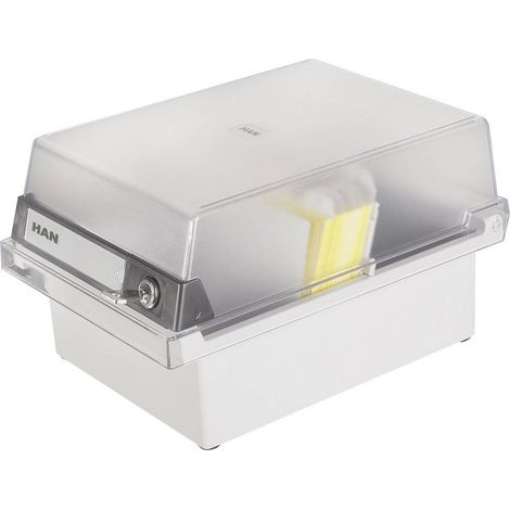 HAN 966-S-631 Scatola schedario Grigio luminescente Numero max. di schede: 800 Schede DIN A6 orizzontale (1/4)