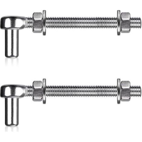 Charnière de portail en deux parties, boulon M16 x 150 mm, charnière de portail robuste, charnière de porte extérieure, portail de jardin, portail de ferme (1/5)