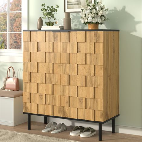 Zapatero 2 puertas con estantes ajustables 80 cm OKMYHOME (1/5)