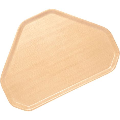 Plateau trapézoïdal - Surface lisse - 36 x 52 cm - Bouleau - Lot de 24 - Cambro