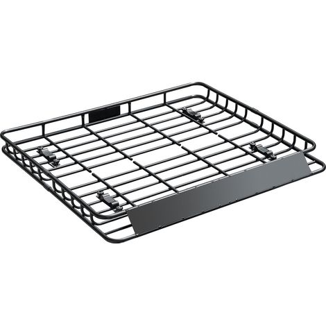 Porte-bagages de toit universel 109x127x10,4 cm en acier antirouille pour SUV capacité 68 kg avec déflecteur d'air (1/5)