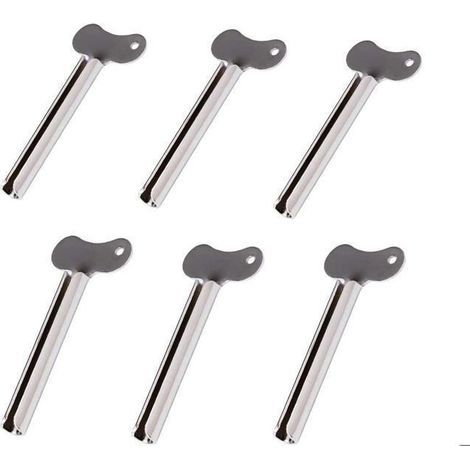 Set di 6 pezzi in metallo per spremire tubetti, chiave per tubi, spremi tubetti, spremi dentifricio, avvolgi tubetti, attrezzo domestico 8x3,5 cm (1/3)