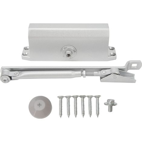Automatischer hydraulischer Türschließer, Aluminiumlegierung, 45–64 kg, einstellbare Geschwindigkeit, hydraulischer Dämpfer, einstellbarer Anschlag für Zuhause (1/5)