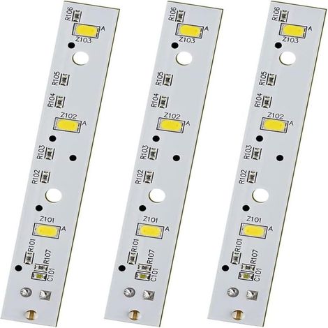 silberne LED-Kühlschrankleuchten aus Kunststoff, weiß (geeignet für WR55X26671/PS11767930/AP6035586/4468532/EAP11767930) (1/5)