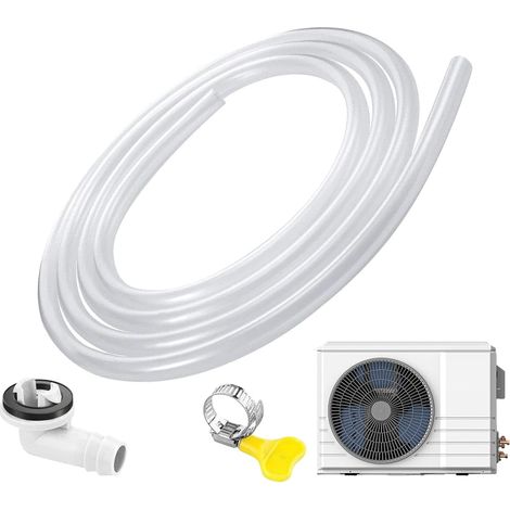 Kit de Tuyau de Vidange pour Climatiseur Portable Tuyau D'Évacuation Pour Climatiseur Split - Accessoires De Vidange Avec Collier Et Raccords Pour Unités Intérieures De Climatiseurs Mobiles (1/5)
