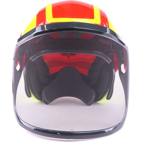 Casque combiné Protos Integral Forest – Norme EPI – Conception intégrée pour liberté de mouvement – Couleur rouge/jaune
