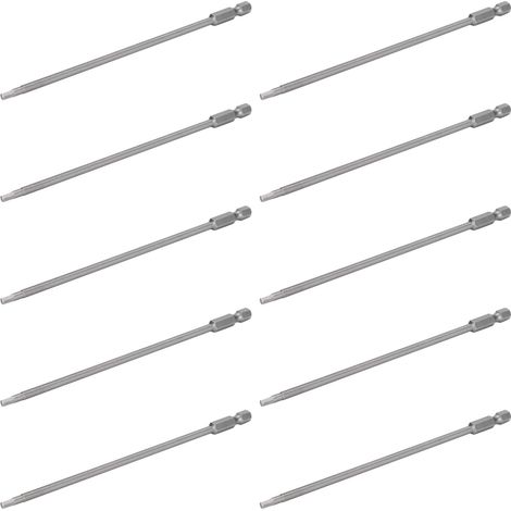 Set de 10 Embouts de Tournevis Électrique 3mm Hexagonal Aimanté Résistant Outil Manuel Acier S1/4 150mm (1/5)