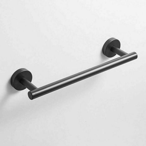 Porte-Serviettes - Acier Inoxydable SUS304 - Murale - Finition Noir Mat - Épaisseur 1 cm - 1 Pièce (1/4)