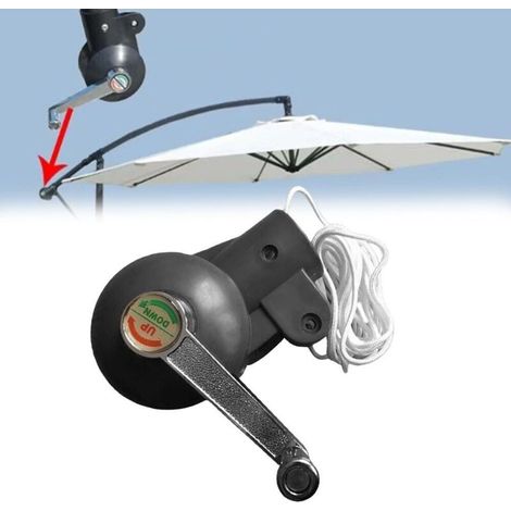 Ensemble de manivelles de parasol – Accessoires de rechange en acier traité – Installation rapide pour terrasse et plage-x (1/5)