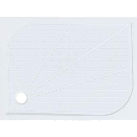 Swiss Aqua Technologies Limnew 100x80 cm receveur de douche rectangulaire, marbre coulé, blanc (LIMNEW10080) (1/3)