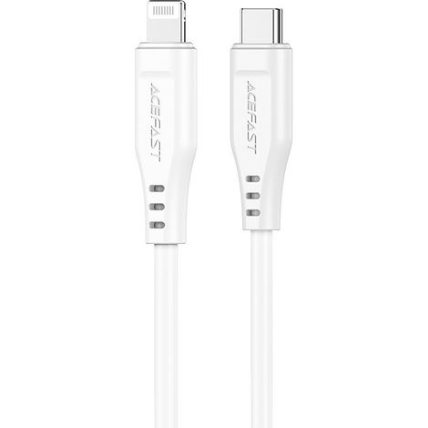 Cable para iPhone MFi USB-C - Lightning 30W 3A 1.2m blanco (1/5)