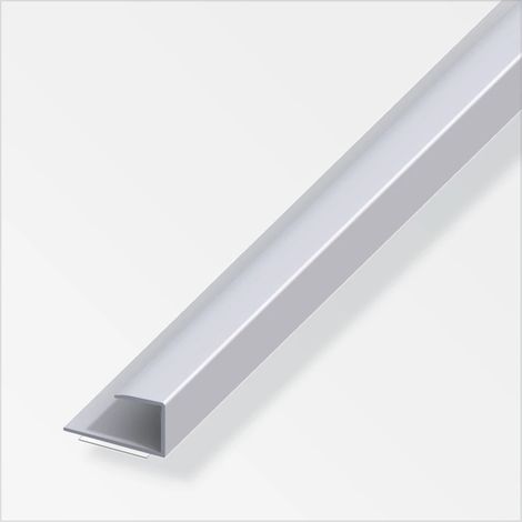 profilo per bordi 15x14 alluminio argentato - 1 metro.