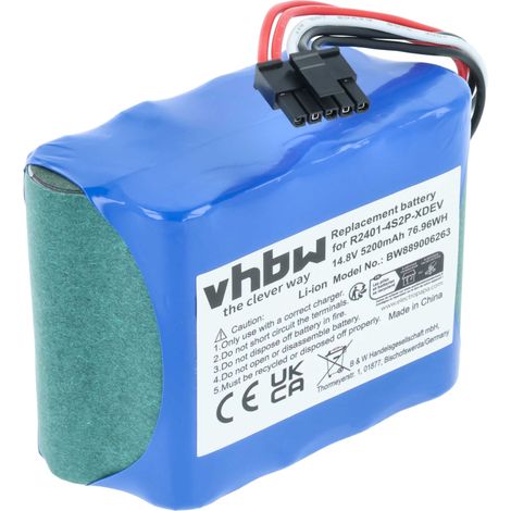 vhbw Battery compatible with Dreame X40 Pro Ultra Home Cleaner (5.2 Ah, 14.8 V, Li-Ion) (1/4)