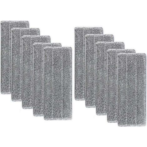 10 pièces Serpillères en Microfibre pour Balai Lave-Sol Housse de Nettoyage de Rechange Vadrouille La Tête de Ménage de Vadrouille pour Balai Plat Nettoyage en Microfibre/Lingettes de Nettoyage 33
