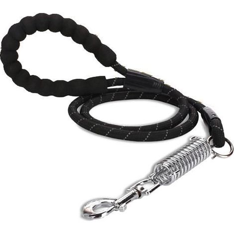 Laisse pour chien de 5 pieds avec ressort puissant, pour gros chien et promenade en plein air Laisse pour chien de 12 mm de diamètre (1/4)