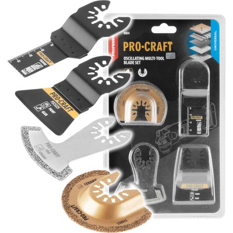 Kit d'accessoires universel Procraft MB4, 4 pièces, pour outils multifonctions oscillants (1/3)