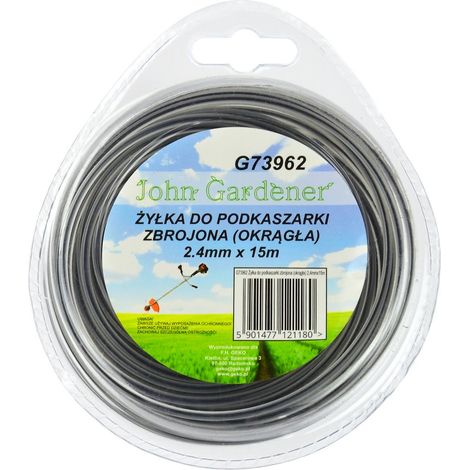 Hilo desbrozadora reforzado (redondo) 2,4 mm x 15 m (10/120)