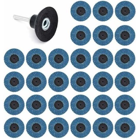 Disques Abrasifs 2 Pouces 50 mm – 31 Pièces, Grain 40/60/80 (1/4)