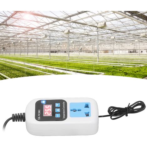 Régulateur de Température Numérique avec Prise EU, Thermostat Automatique pour Serre 110-220V (1/5)