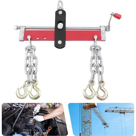 Positionneur d'équilibrage, 900 kg, en acier au carbone, grue d'atelier, grue motorisée, équipée de 4 chaînes, pour ateliers, chantiers, usines, familles (1/5)