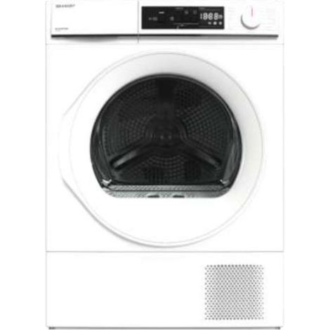 Sharp KD-NHA8S6GWE asciugatrice Libera installazione Caricamento frontale 8 kg Bianco