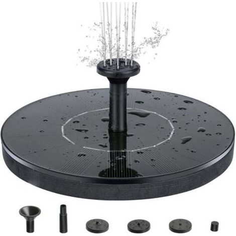 18cm Fontaine Solaire, Pompe à Eau Solaire Aucun Plantes Batterie ou Electricité pour Bassin / Piscine / Décoration de Jardin (1/4)