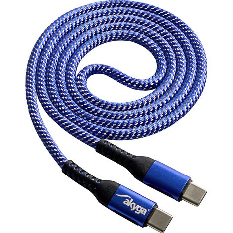 Akyga AK-USB-37 USB-C-Kabel, geflochtenes USB-Kabel, 100 W, E-Mark PD QC, 1 m, 480 Mbit/s (1/2)