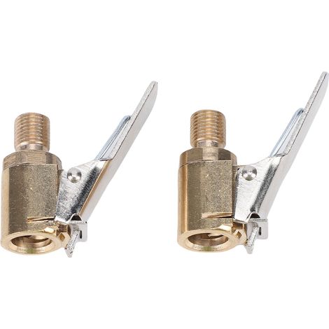 Ortviai Douille de Gonflage pour Pneus en Laiton avec Clip de Verrouillage – 2 Pièces, Étanche et Universelle (1/5)