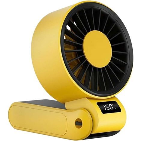 Tragbarer Ventilator, 150 einstellbare Geschwindigkeitsstufen, mechanischer Taschenventilator mit digitaler LED-Anzeige und aerodynamischen Flügeln (1/5)