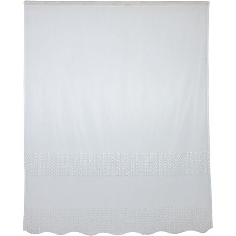 Rideau En Polyester Voile Blanc Pour Fenêtre Salon Chambre À Coucher Décoration Intérieure 1 Pièce (1/5)
