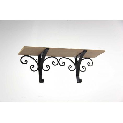 2x Metallregal mit Holzplatte cm 46 x 13 x 17 h