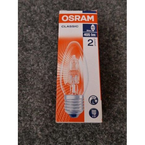Ledvance – Ampoule halogène E27 30W 2700K 405lm dimmable – Ø 35x95mm – Lumière chaleureuse pour ambiance conviviale – Tension 230V (1/2)