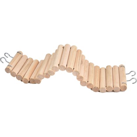 Pont suspendu souple en forme d'échelle pour hamster ou perroquet (7,5 x 30 cm) - Jouet pour oiseaux (1/5)