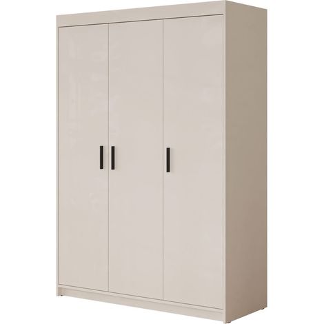 Armoire Novduni 101, Beige, 191x133x53cm, Portes d'armoire: Avec des charnières, Nombre d'étagères: 5