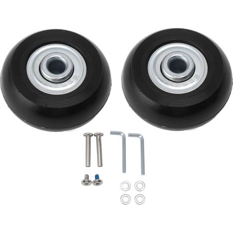 Kits de Réparation de Roulements de Roulettes, Remplacement de Roues de Valise 2 Pièces en Caoutchouc PU Résistant à l'usure, Durable, Facile à Installer avec Accessoires pour (1/5)