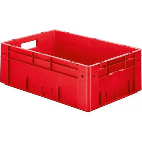 LA-KA-PE  Contenedor  de  transporte  apilable  L600xW400xH210mm  -  VTK  600/210-0  ROJO (1/2)