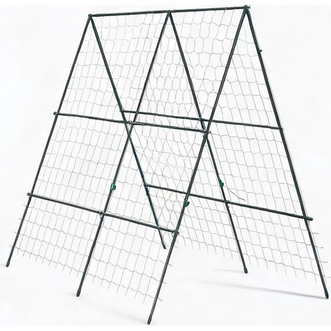 Treillis de jardin triangulaire 180 cm en acier pour plantes (1/5)