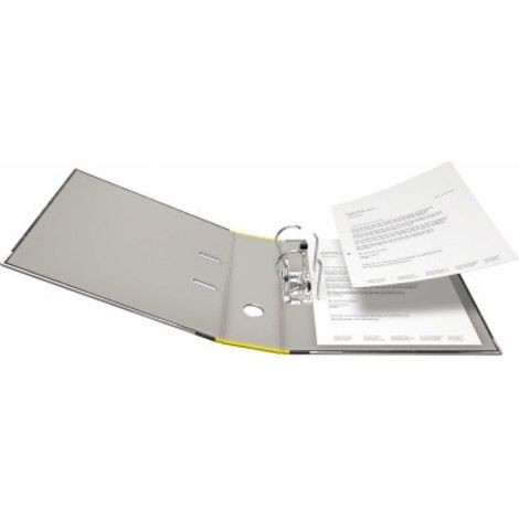 FALKEN Ordner Falken 80mm DIN A4 Werkstoff: Pappe Material der Kaschierung außen: PapierMaterial der Kaschierung innen: Papier gelb (1/5)