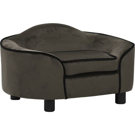Canapé pour chien Scandinave,Canapé pour animaux Gris foncé 67x47x36 cm Peluche -Q5146 (1/5)