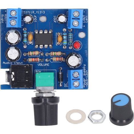 Carte amplificateur audio 15 W, module d'alimentation de réglage du volume à double canal DC 5-12 V
