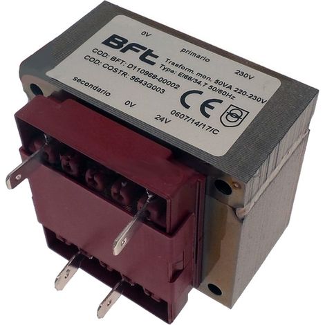BFT I100010 10001 2604500 Trasformatore 50Va 24V Ricambio DEIMOS BT ULTRA A400 BT300