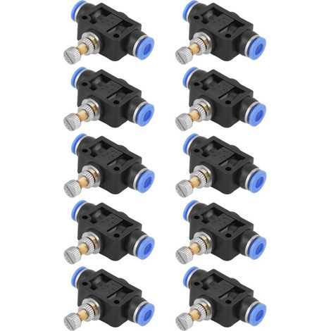 10 stücke Push-in Schmetterling Ventil Geschwindigkeit Regler Pneumatische Steuerventil Schnell Anschluss 6mm