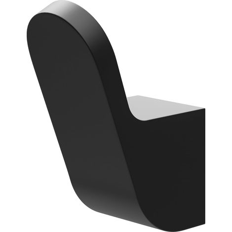 Badhaken mit Schrauben  25 x 58 x 40 mm, mattschwarze Zinklegierung