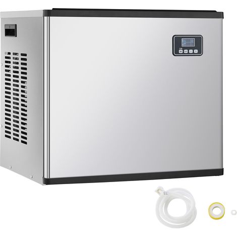 Machine à glaçons commerciale - Tête seule, 181,4 kg/jour, acier inoxydable, autonettoyante, programmation, épaisseur réglable, idéale restaurant, bar, café, hôtel. (1/5)