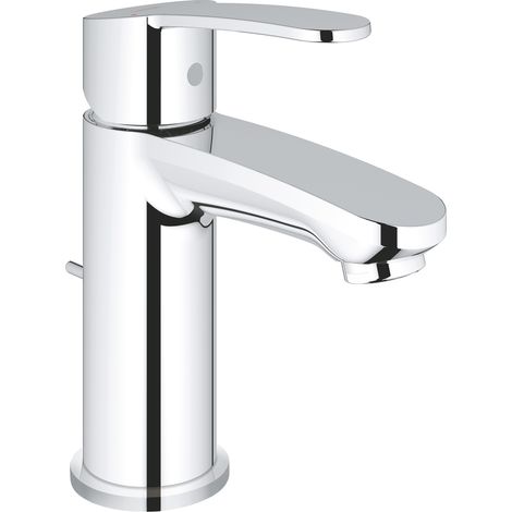 Mitigeur monocommandé pour lavabo – Finition chromée – Levier métallique GROHE SilkMove – Système de fixation rapide – Taille S (1/10)