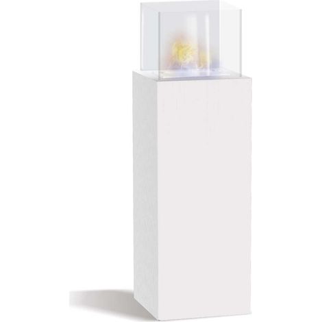 Marcantonio - Bioethanol Kamin freistehend f�r indoor und outdoor (40x40xH112 cm) Wei�