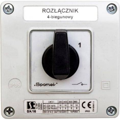 Interruptor de leva 0-1 4P 16A SK16-2.8210OB11ZC