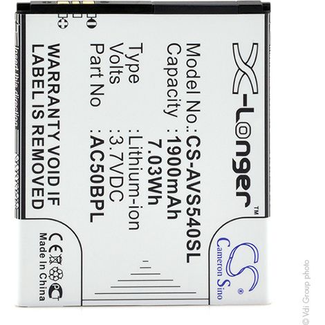 NX - Batterie téléphone, smartphone, GSM pour Archos 3.7V 1900mAh - AL50BPLAC50BPLAC50 (1/3)