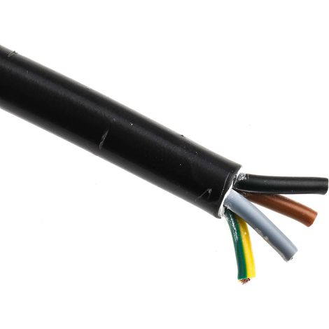 Câble d'alimentation RS PRO 4G1,5 mm², gaine PVC Noir, 100 ( Prix pour Bobine de 100 Mètres ) (1/2)