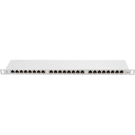 Lanberg panel de conexiones 24 puertos 0.5U 19" cat.6 ftp apantallado, gris (1/4)